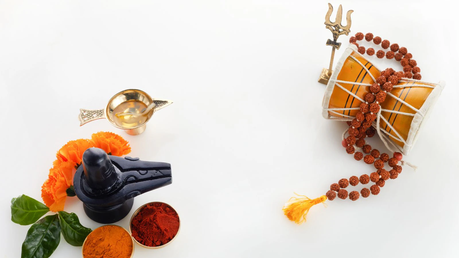 A devotee offering prayers during Maha Shivratri with traditional fasting food items.